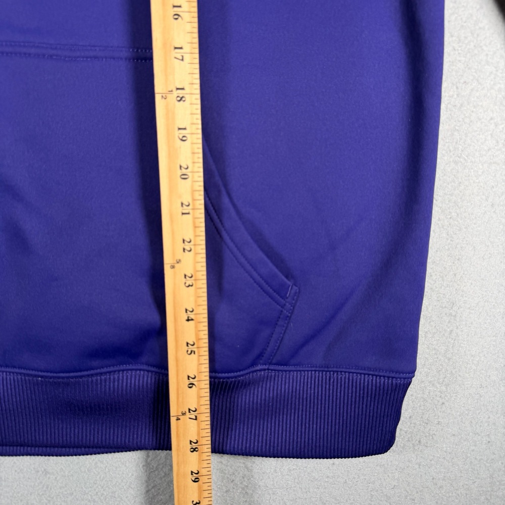 Adidas Mens XL Crown College ClimaWarm Hoodie Purple Graphic Sweatshirt M34538 - Picture 7 of 14